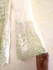 Sheer Net Kurta( Lemon Yellow Color)