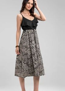 Leopard Print Midi Dress