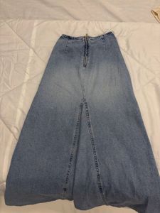 Long Denim Skirt