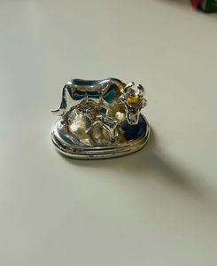 New Cow&amp;Calf Silver Plated Idol With Box