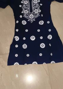 Elegant Blue Printed Kurti
