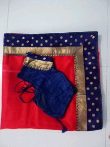 Saree With Stiched Blouse