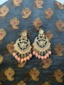 Jhumkas With Stones And Beads