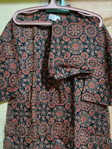 Premium Ajrakh Print Cotton Cord Set