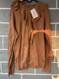 Ruffled Knit Sweater