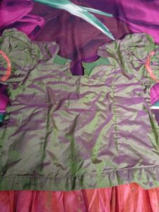 Orange &amp; Purple Embroidered Dress