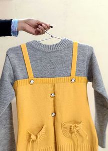 Yellow 💛 And Gray 🩶 Belt Sweater