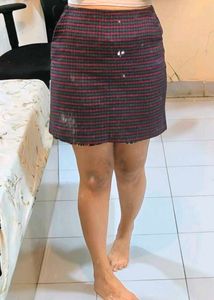 Houndstooth Mini Skirt