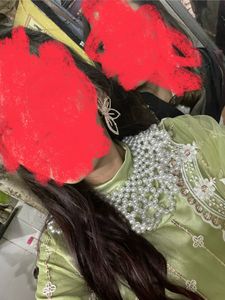 Elegant Green Net Gown