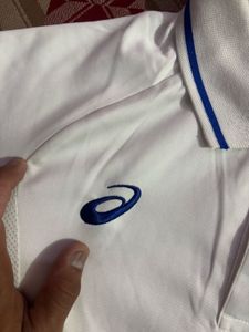 Asics White Polo Shirt