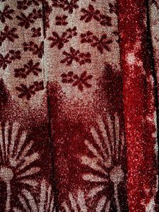 Maroon Floral Shawl with Tassels