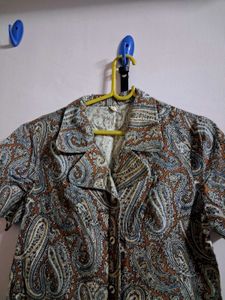 Paisley Print Shirt Dress