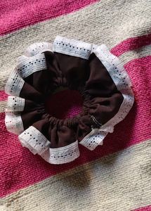 Brown & Lace Scrunchie