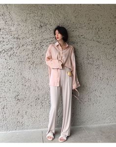 Plus Size Peach Button-Down Shirt