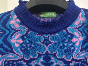 Floral Pattern Knitted Sweater