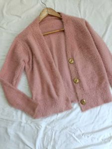 Fluffy Pink Cardigan