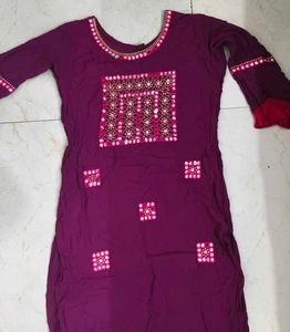 Elegant Purple Kurta Palazzo Set