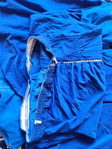 Blue Tube Ruffle Dress