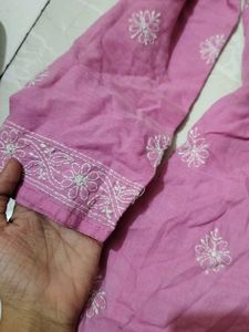 Pink Embroidered Kurta