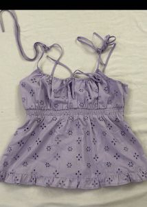 Purple Strappy Hnm Top