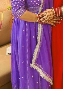 gown with trending lace chunni