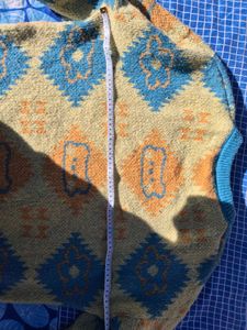 Vintage Patterned Knit Sweater