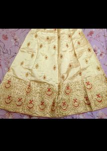 Gold &amp; Beige Lehenga Choli