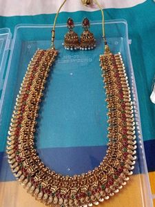 Antique Gold Necklace & Earring Set