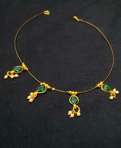 Emerald Green invisible Necklace