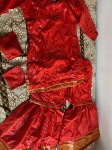 Red Ethnic Kurta Set