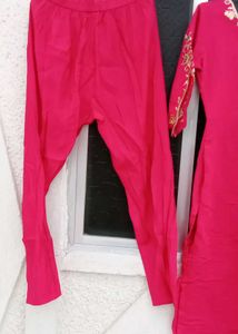 Elegant Rani Pink Kurta Set