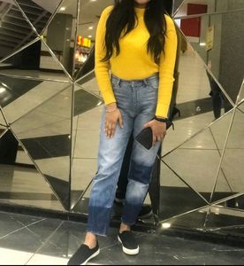 Blue High Waisted Denim Jeans