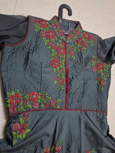 Grey Silk Heavy Gown