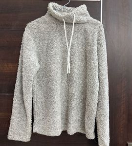 Cozy Grey Fleece Pullover
