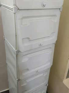 Sasimo 5 Shelf Collapsible Plastic Carbon Wardrob