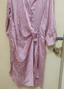Zara Striped Shirt Dress For Party