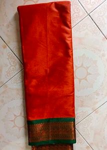 Elegant Orange Saree