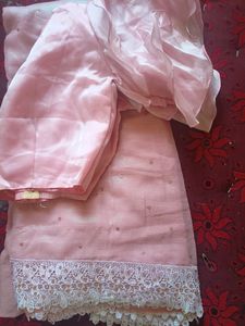 Party Wear Peach Colour Saree