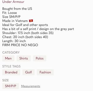 Under Armour Cold black heat Polo Tshirt