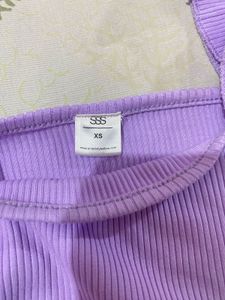 Cute Lilac Ruffle Tank Top
