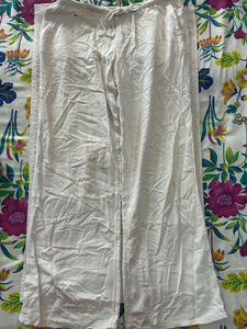 White Linen Drawstring Pants