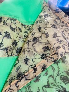 Golden Embroidery Saree
