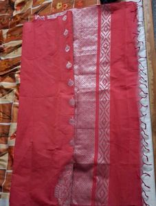Elegant Red & Silver Saree