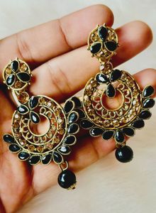 Black And Gold Earrings