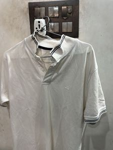 “Men’s White Tshirt With Colar