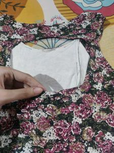 Stylish Back Design Floral Dress!