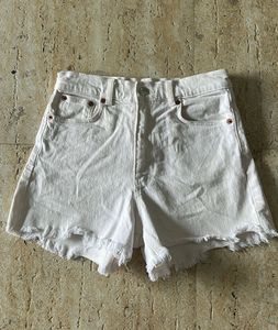 Denim White Shorts