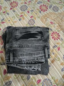 Gray Wash Denim Jeans