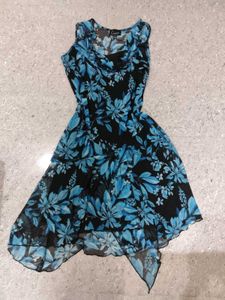 Black Floral Asymmetrixal Pinterest dress