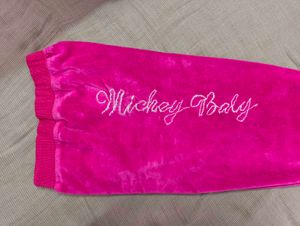 Pink Velour Pants (Mickey mouse)